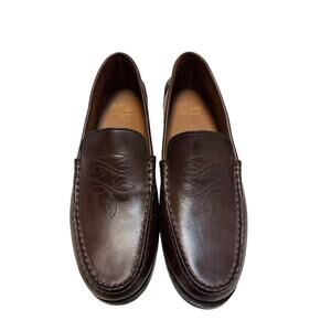 R.M. Williams Ranch Loafer Brown Leather Slip Ons Mens 9 Made in Portugal NWOT